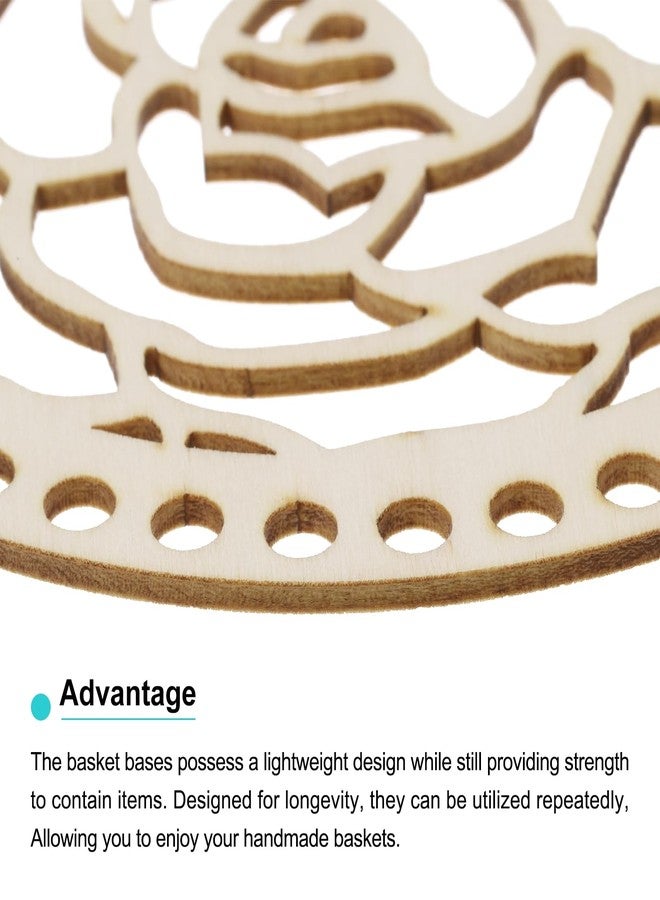 MECCANIXITY Wooden Crochet Bag Bottom, Crochet Basket Base, 15cm Round Crochet Wooden Basket Bottom for Basket Crochet, Bag Weaving Knitting Base 2 Pack - Image 4