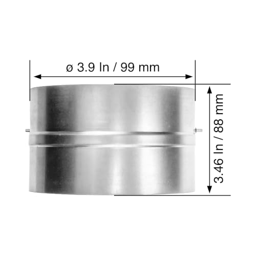 ECOPRO VENT - 4" Inch Backdraft Damper for Straight or Flex Duct. Bathroom Exhaust Fan. Kitchen Hood Exhaust Fan and Different Dryer Fan Backflow Preventer. Steel Damper with Aluminum Valve Flaps (4") - Image 4