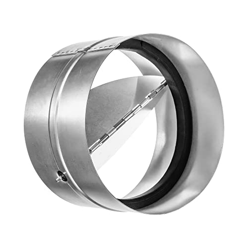 ECOPRO VENT - 4" Inch Backdraft Damper for Straight or Flex Duct. Bathroom Exhaust Fan. Kitchen Hood Exhaust Fan and Different Dryer Fan Backflow Preventer. Steel Damper with Aluminum Valve Flaps (4") - Image 1