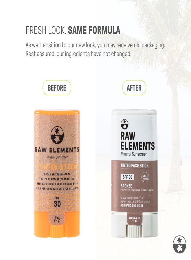 raw elements Raw Element Ultra-Moisturizing Face Tint Sunscreen, SPF 30+, Non Toxic Mineral Face Cream, Non Nano Zinc Oxide, Reef Friendly, Safe for All Ages, 0.5 oz, Bronze, Pack of 2 - Image 2