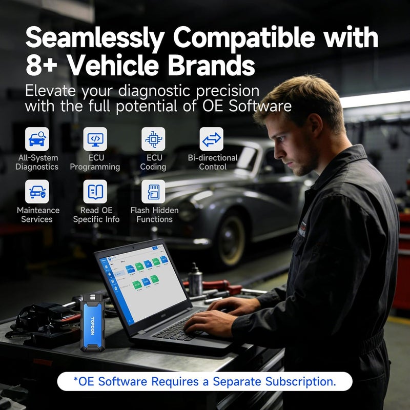 TOPDON J2534 Pass-Thru Diagnostic Interface, OEM ECU Programming Tool, Vehicle Reprogramming Adapter, CAN-FD DoIP Compatible, USB Wired Automotive Coding Device for Windows - Image 2
