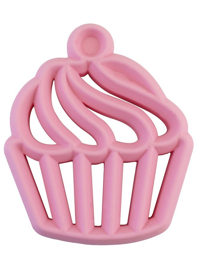 Itzy Ritzy Silicone Baby Teether - BPA-Free Infant Teether with Easy-to-Hold Design & Textured Back Side to Massage & Soothe Sore, Swollen Gums - Teething Toy for 3 Months & Up - Cupcake - Image 1
