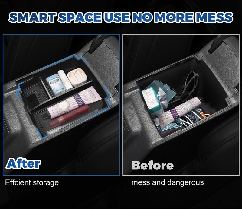 GZSH 2026 Upgrade Center Console Organizer fit for 2025 2026 Ford Bronco 4 Door Bronco Center Console Storage with Rubber Mats for Ford Bronco 2025+ Storage Accessories|Not for 2 Dooor/Manual/Sport Model| - Image 4