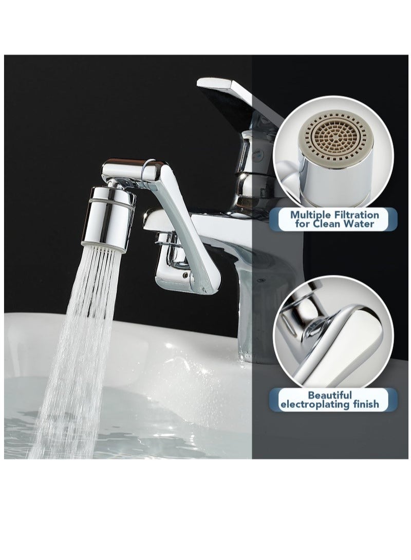 Splash Filter Faucet Purifier with 8 Cartridges | 1080° Swivel Extender, Dual Spout, Eye Wash & Pressurized Spray for Kitchen/Bathroom - Image 5