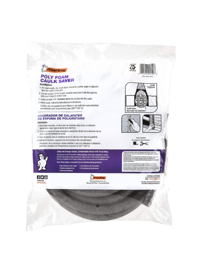 Frost King Poly Foam Moisture Repellent Caulk Saver Grey 20 ft C23H - Image 3