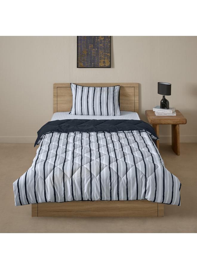 Home Box Madrid Akaa 2-Piece Twin Reversible Microfibre Comforter Set - 160x220 cm  - Image 3
