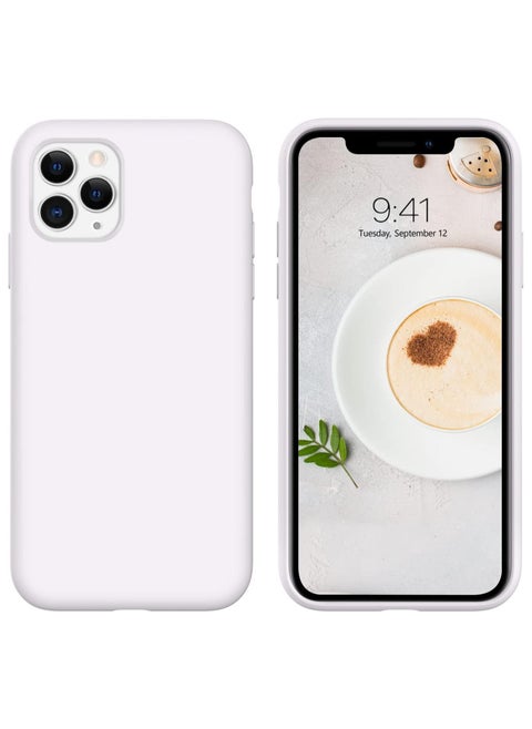 iPhone 11 Pro Max Case, Liquid Silicone Soft Gel Rubber Slim Cover with Microfiber Cloth Lining Cushion Shockproof Full Protective Anti Scratch Case for iPhone 11 Pro Max 6.5, White