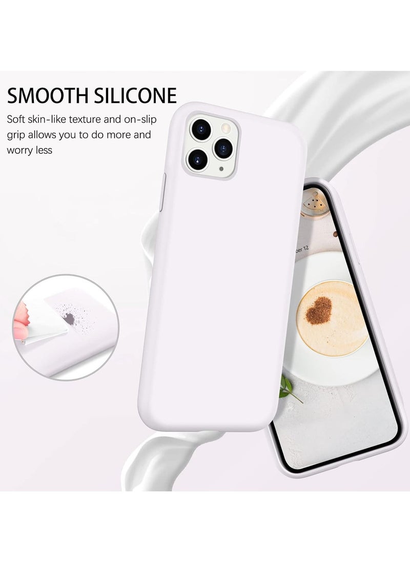 Generic iPhone 11 Pro Max Case, Liquid Silicone Soft Gel Rubber Slim Cover with Microfiber Cloth Lining Cushion Shockproof Full Protective Anti Scratch Case for iPhone 11 Pro Max 6.5, White  - Image 2