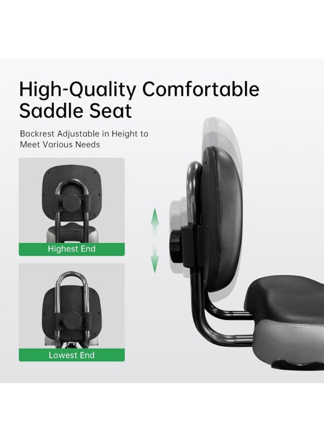 Generic Backrest Saddle Bike Seat with Backrest, Bicycle Tricycle Saddle Seat with Back Support, Oversize Comfort Saddle with Back Rest - Image 3