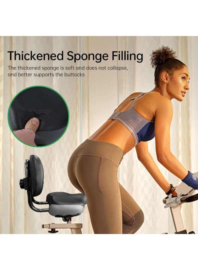 Generic Backrest Saddle Bike Seat with Backrest, Bicycle Tricycle Saddle Seat with Back Support, Oversize Comfort Saddle with Back Rest - Image 4