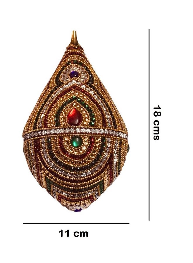 Kriwin Decorated Coconut Shagun Nariyal Packing Plastic Multi L- 18 cms W- 11 cms - Image 3