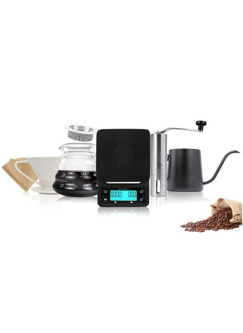 V60 طقم تقطير القهوة طقم تقطير 6 قطع مجموعة القهوة المتخصصة أدوات صنع القهوة المهنية باريستا طقم القهوة بالتنقيط