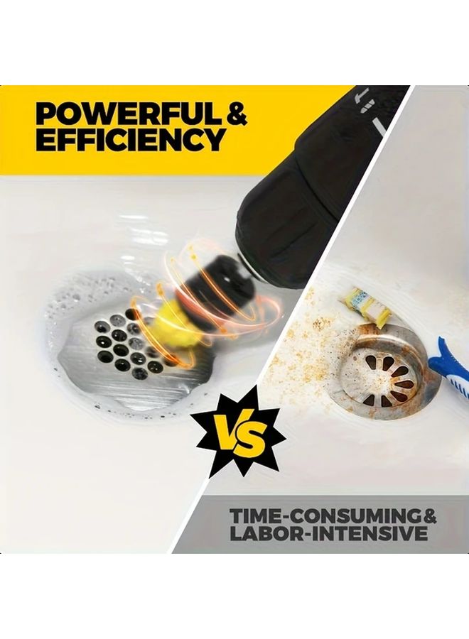 Multipurpose 3 Piece Drill Brush Attachment Set With Extension Accessory For Bathroom Grout Floors Bathtub Shower Tiles Kitchen And Car Corners Brick Stone Brush Yellow - Image 2