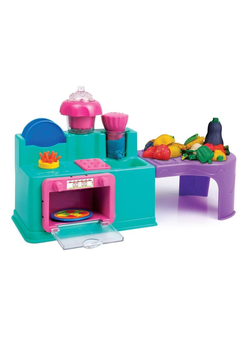 Funskool Soft Dough Kids Kitchen Play Set with 4 Colors Modeling Clay, 5 Molds & Accessories – Creative Pretend Cooking Toy for Children 3+ Years - Image 5