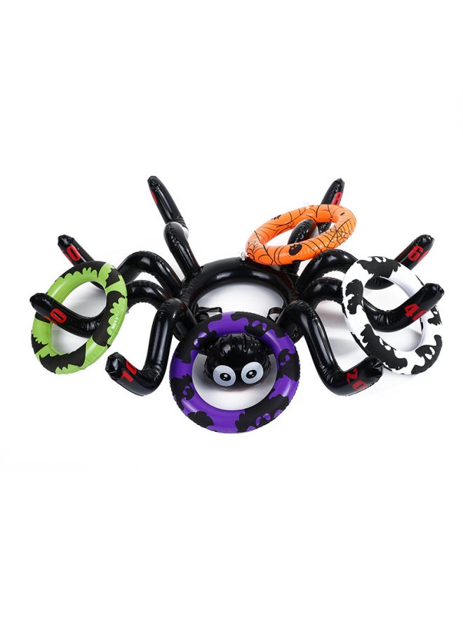 Loquat Inflatable Toy Trick Inflatable Spider Ferrule Spider Headgear Cap PVC Inflatable Throwing Ferrule-Color:Spider 6 Ordinary Ring - Image 4