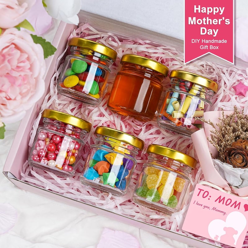 Folinstall 60 Pack Small Glass Jars with Lids, 1.5 oz Mini Honey Jars, Candle Jar for Candle Making for Gifts, Crafts, Spices, Wedding, Party Favors - Image 2