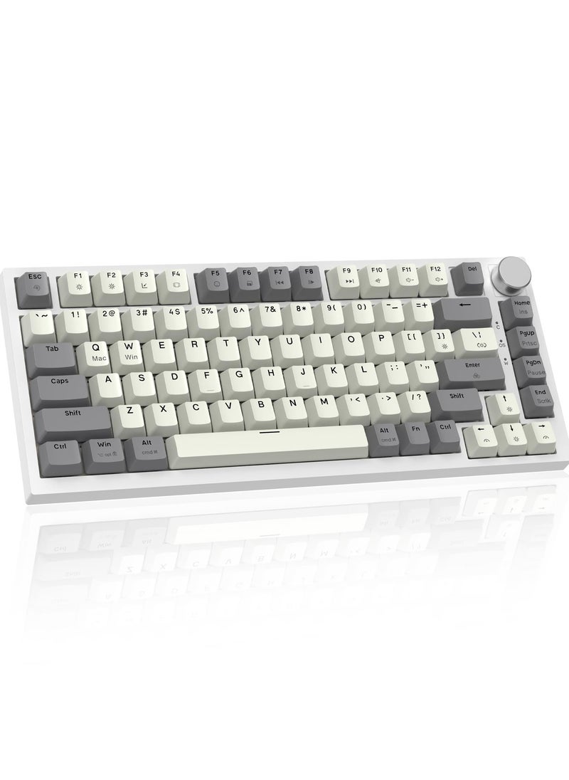 Attack Shark K85 Rapid Trigger 75% Wired Mechanical Gaming Keyboard Gasket with Hot Swapped Adjustable Actuation Magnetic Switch Programmable Knob TKL RGB Backlit PBT Keycaps for Win Mac Gamer  - Image 1