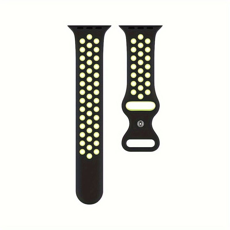 Light Purple Silicone Two Color Breathable Sports Watch Strap 38mm 40mm 41mm - Image 5