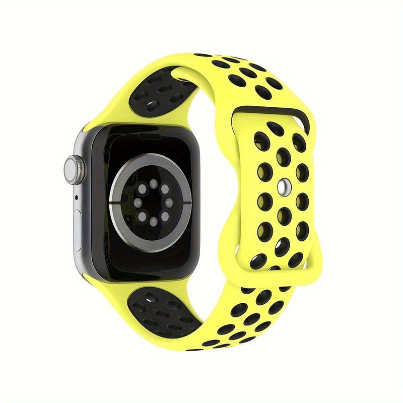 Light Purple Silicone Two Color Breathable Sports Watch Strap 38mm 40mm 41mm - Image 4