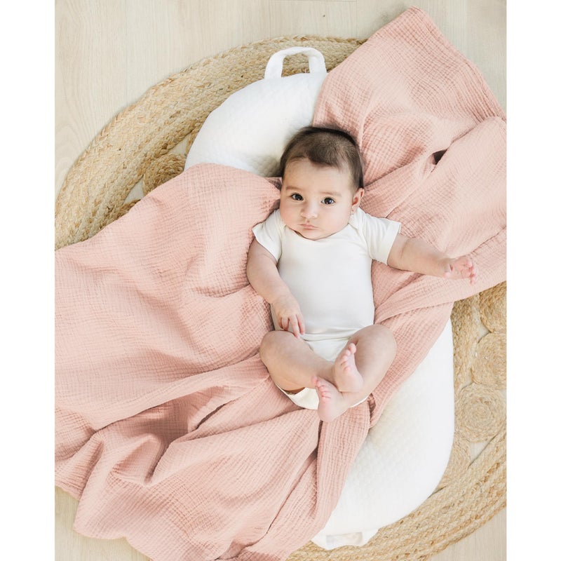 Konssy 3 Pack Muslin Swaddle Blankets for Unisex, Newborn Receiving Blanket, Large 47 x 47 inches, Soft Breathable Muslin Baby Swaddles for Boys & Girls - Image 3