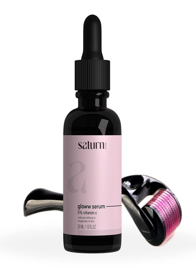Saturn by GHC Skin Care Combo 5% Vitamin C Serum and Derma Roller | Promotes Extra Deep Nourishment, Powered With Retinol & | SLS-Free | Paraben Free | 100% Vegan | Suitable for all Skin Types - Image 1