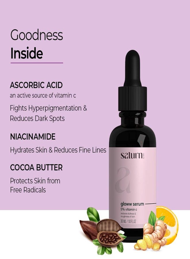 Saturn by GHC Skin Care Combo 5% Vitamin C Serum and Derma Roller | Promotes Extra Deep Nourishment, Powered With Retinol & | SLS-Free | Paraben Free | 100% Vegan | Suitable for all Skin Types - Image 4