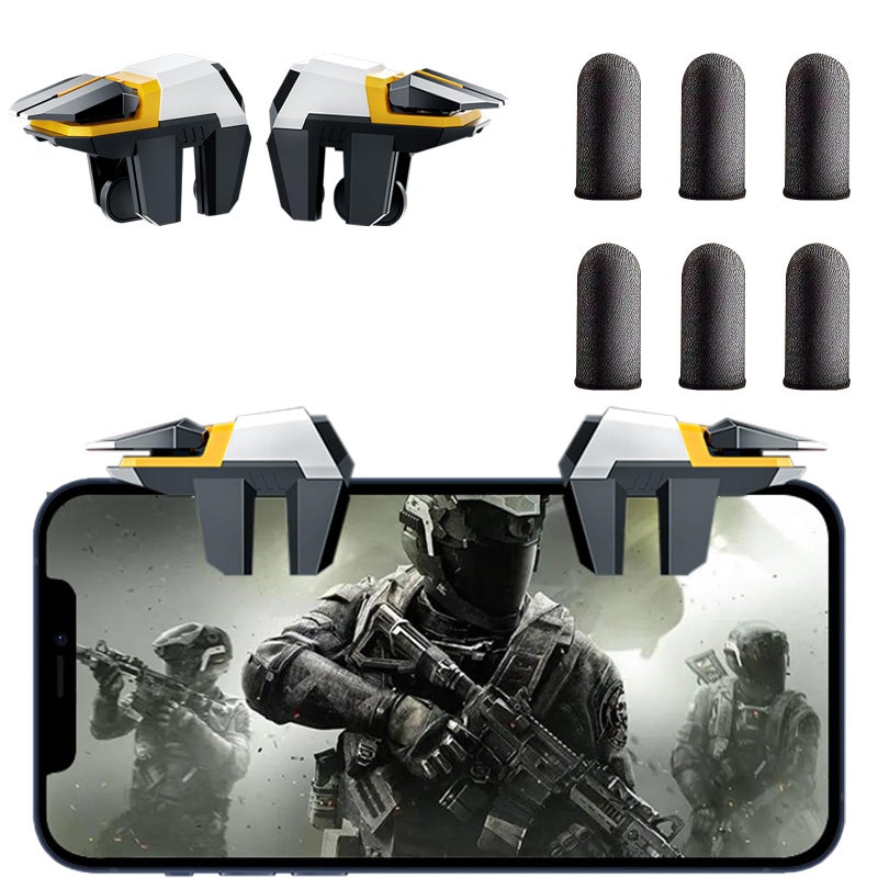 GOFOYO Mobile Game Controller 6 Finger Gamepad with Large Thickness Sensitive Trigger and 3 Pair Gaming Finger Sleeves - Image 3