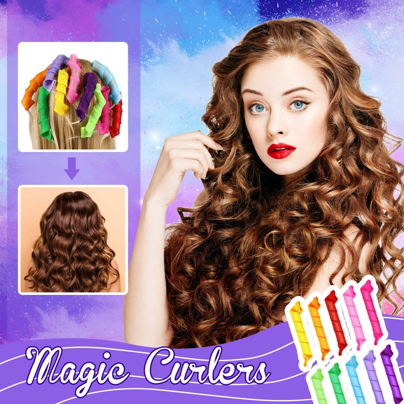 Yilloog 40 Pieces Hair Curlers Kit Heatless Spiral Curlers Tools with 2 Styling Hooks and 1 Storage Bag Multicolor Magic Curls Rollers for Women Long Medium Short Hair Classic Style - Image 4