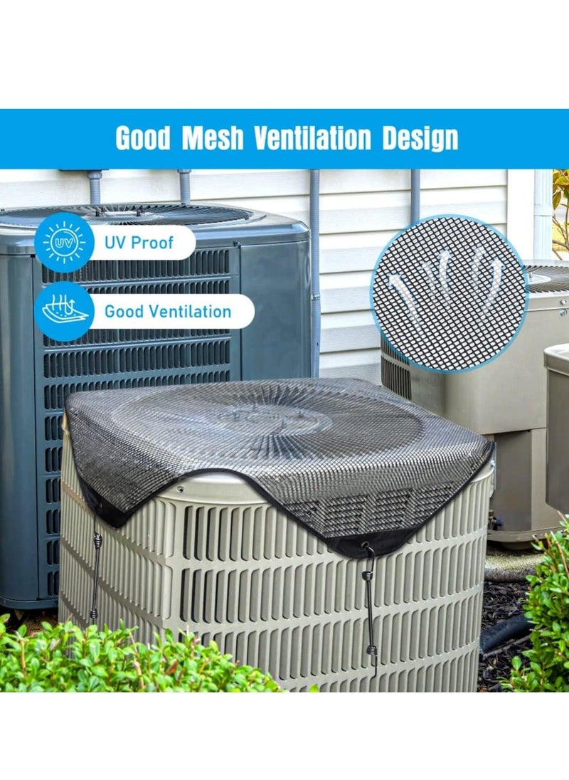 Generic Air Conditioner Mesh Cover  for Outside AC Units, 32 x 32 Inches Top Mesh Dust Cover, Anti-Leaf & Dustproof Design for Outdoor Protection Keep Clean,Snug Fit,Good Air Flow  - Image 2