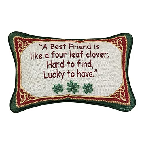 Manual Woodworker Manual 12.5 x 8.5-Inch Decorative Throw Pillow, Irish Treasures Best Friend - Image 1