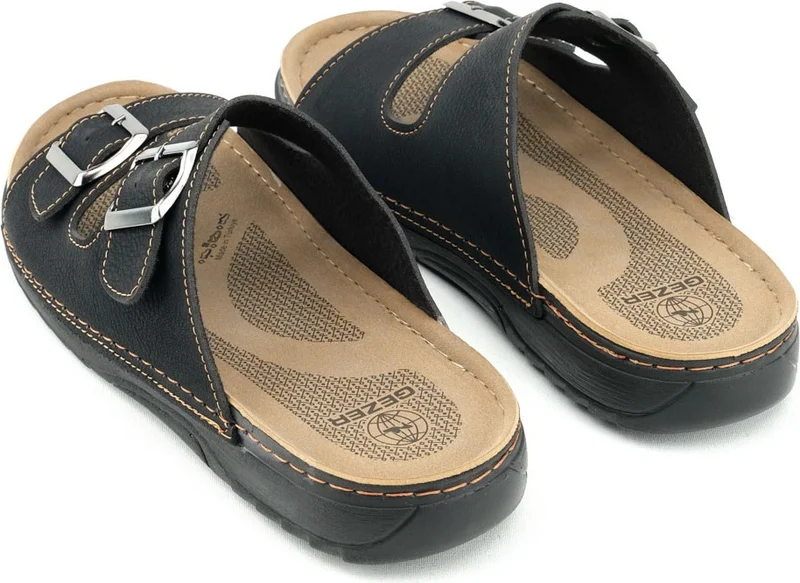 Gezer Summer Men's Two Buckle Adjustable Comfortable Sole Daily Slippers