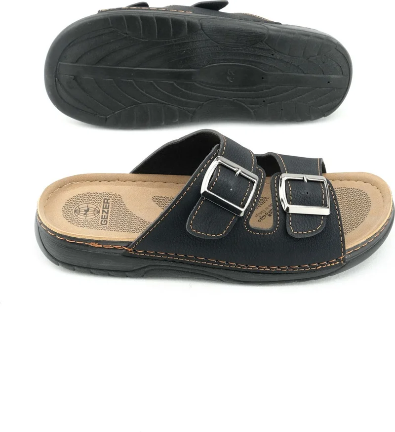 Gezer Summer Men's Two Buckle Adjustable Comfortable Sole Daily Slippers