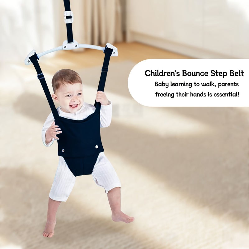Adjustable Pink 3in1 Door Frame Bouncer Swing Fitness Frame for Kids - Image 2