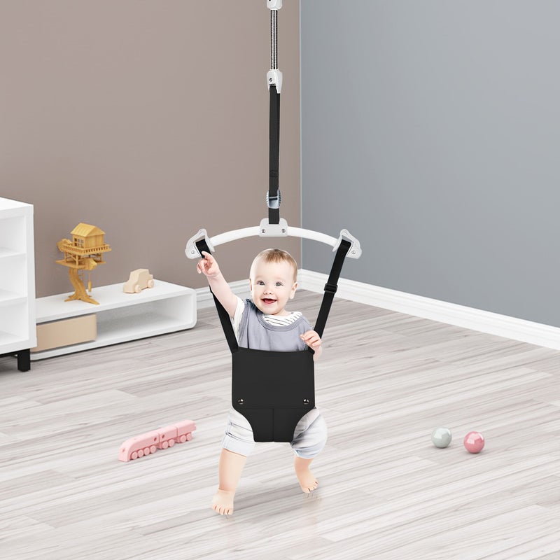 Adjustable Pink 3in1 Door Frame Bouncer Swing Fitness Frame for Kids - Image 1