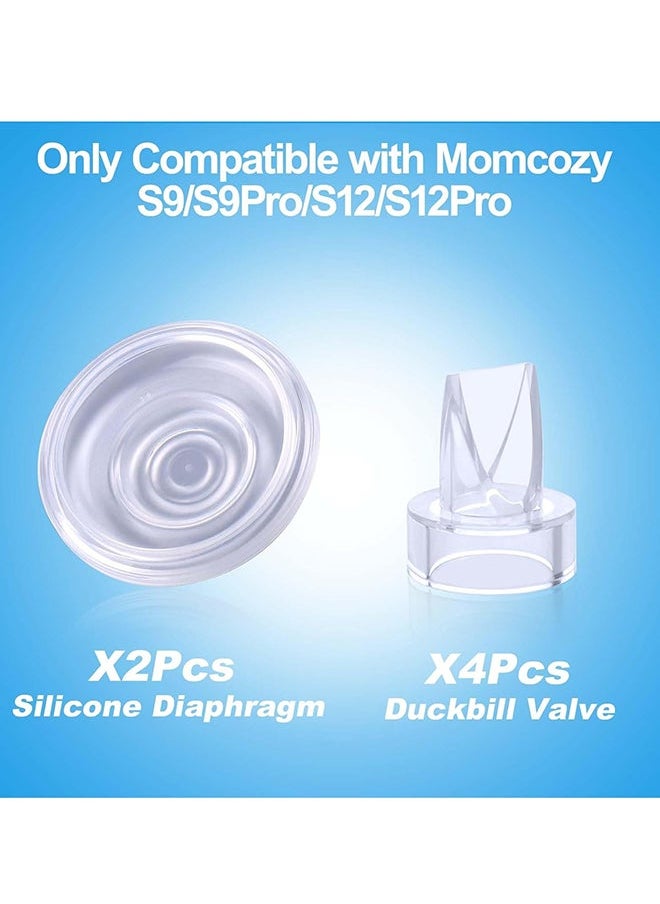 Gonice Pack Of 4 Duckbill Valves And 2 Pack Of 2 Silicone Diaphragm Compatible with Wearable Breast Pump  - Image 5