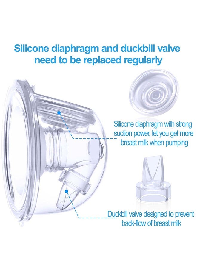 Gonice Pack Of 4 Duckbill Valves And 2 Pack Of 2 Silicone Diaphragm Compatible with Wearable Breast Pump  - Image 4