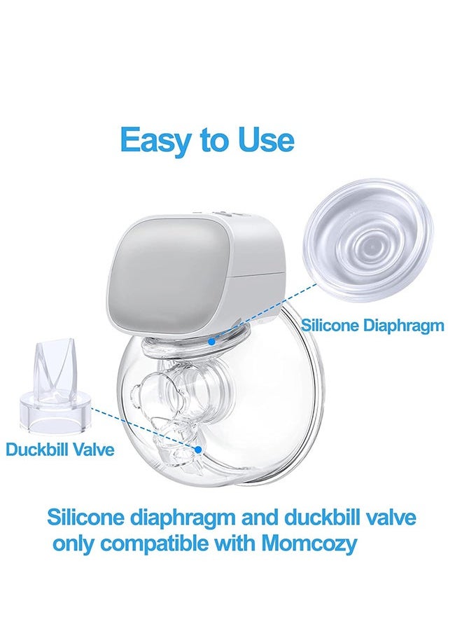 Gonice Pack Of 4 Duckbill Valves And 2 Pack Of 2 Silicone Diaphragm Compatible with Wearable Breast Pump  - Image 3