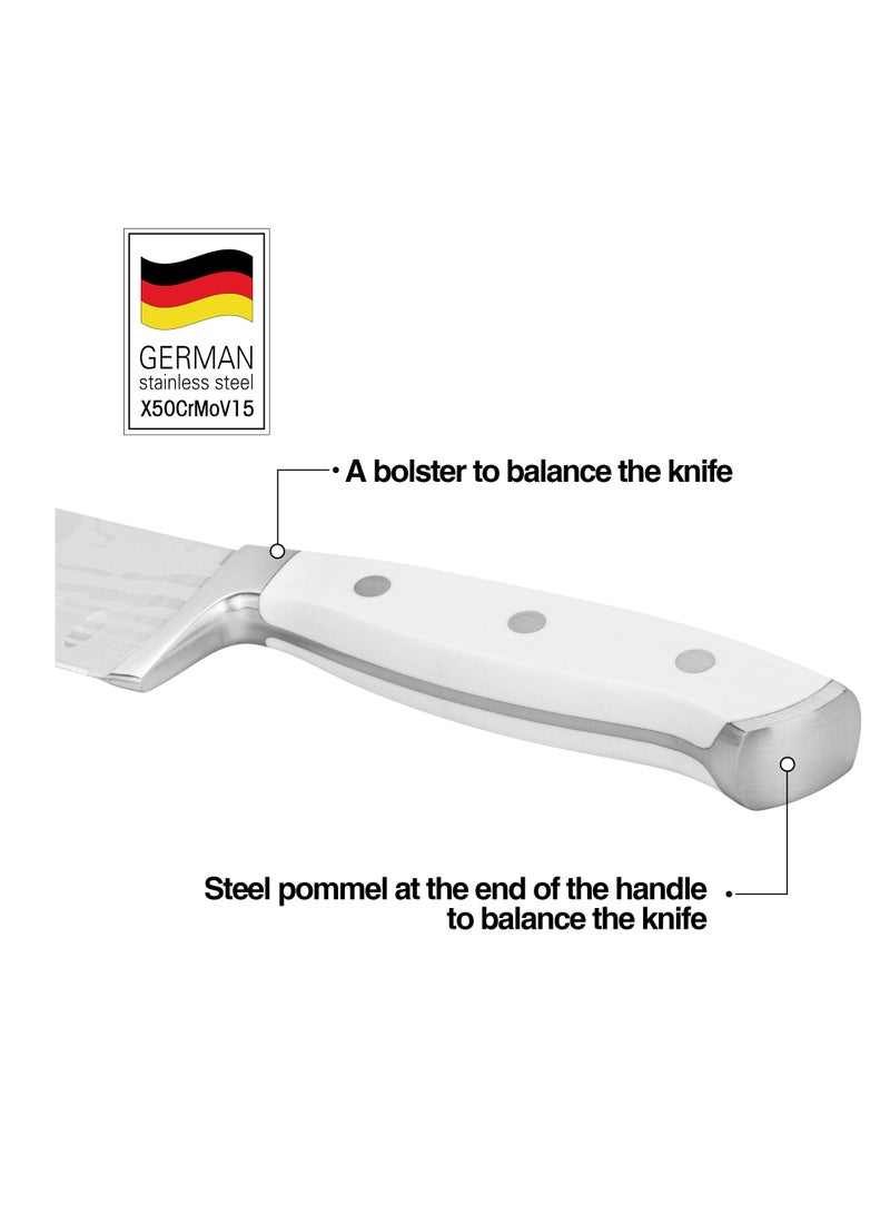 Fissman سكين سانتوكو 7 بوصة من سلسلة بون، بشفرة حادة ومقبض غير قابل للانزلاق، تصميم بسيط، من الفولاذ المقاوم للصدأ، مناسب للمطاعم المنزلية - Image 3