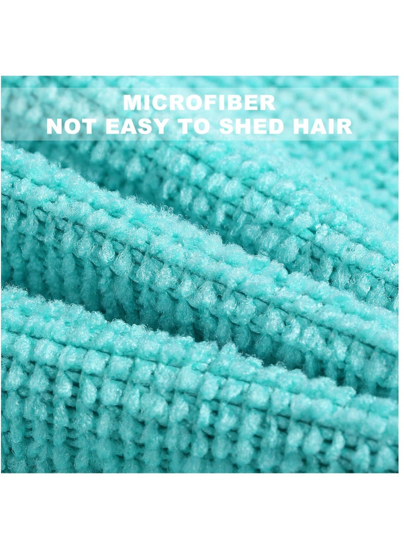 Beauenty Microfiber Cleaning Cloth Rags in Two Box (40 Count), 7.9 x 7.9 Reusable Wipes for Cleaning, Edgeless Terry Towels, Small Cleaning Cloths for Home, Kitchen and Car, Blue - Image 3