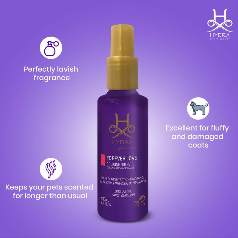 hydra Combo of Hydra Groomers Forever Love Pet Cologne Perfume Spray for Dog and Cat, 130ml-1pc and Stainless Steel Grooming Comb for Dogs & Cats-1pc - Image 3