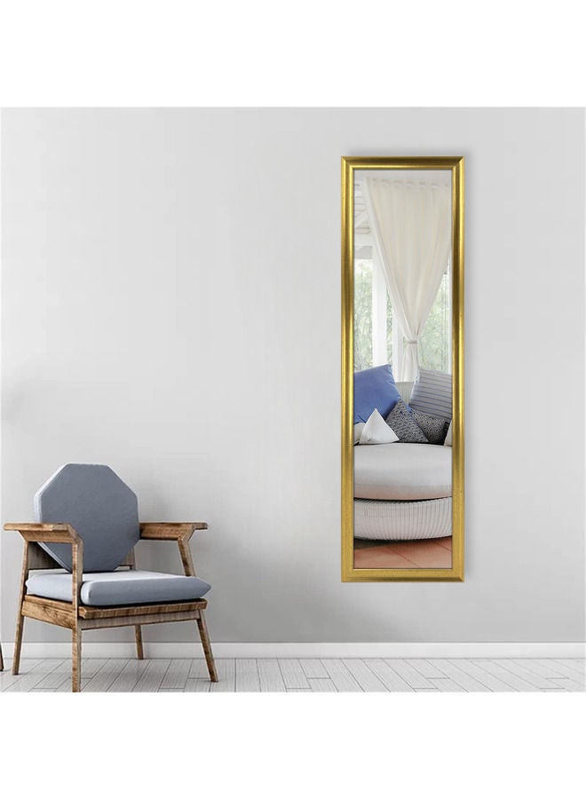 Decorhills Vertical Wall Mount Mirror with PVC Frame, Full-Length Dressing Mirror for Bedroom, Bathroom, Living Room, Makeup & Vanity Mirror, Large Home & Office Wall Mirror, Metallic Gold 36x126cm - Image 2