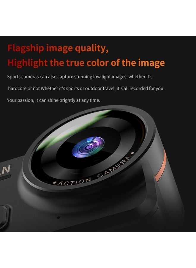 VIRAN V10 Action Camera, 5K/30FPS, 4K/60FPS Video, 12MP, 1/3-inch Sensor, 145° Ultra-Wide Angle, Touch Screen, 2.5H Battery, Live Charging Support​ - Image 3