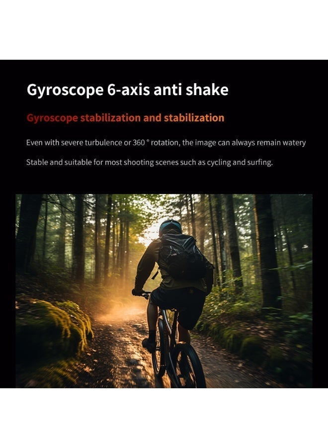 VIRAN V10 Action Camera, 5K/30FPS, 4K/60FPS Video, 12MP, 1/3-inch Sensor, 145° Ultra-Wide Angle, Touch Screen, 2.5H Battery, Live Charging Support​ - Image 4