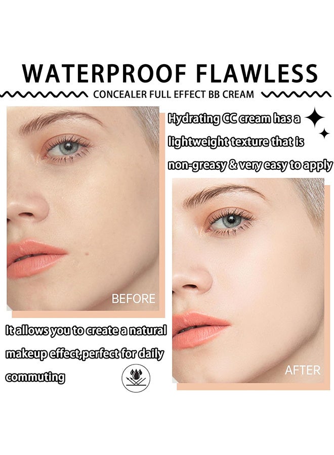 OCHEAL CC + Liquid Foundation - SPF50+ Sunscreen, Colour Correcting Face Sunscreen And Foundation, Pre-Makeup Primer Moisturizing Skin Concealer - Image 4