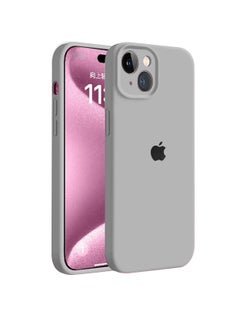 Wtech Premium Soft Liquid Silicone Case Cover For Apple iPhone 15 2023 Grey  - Image 1