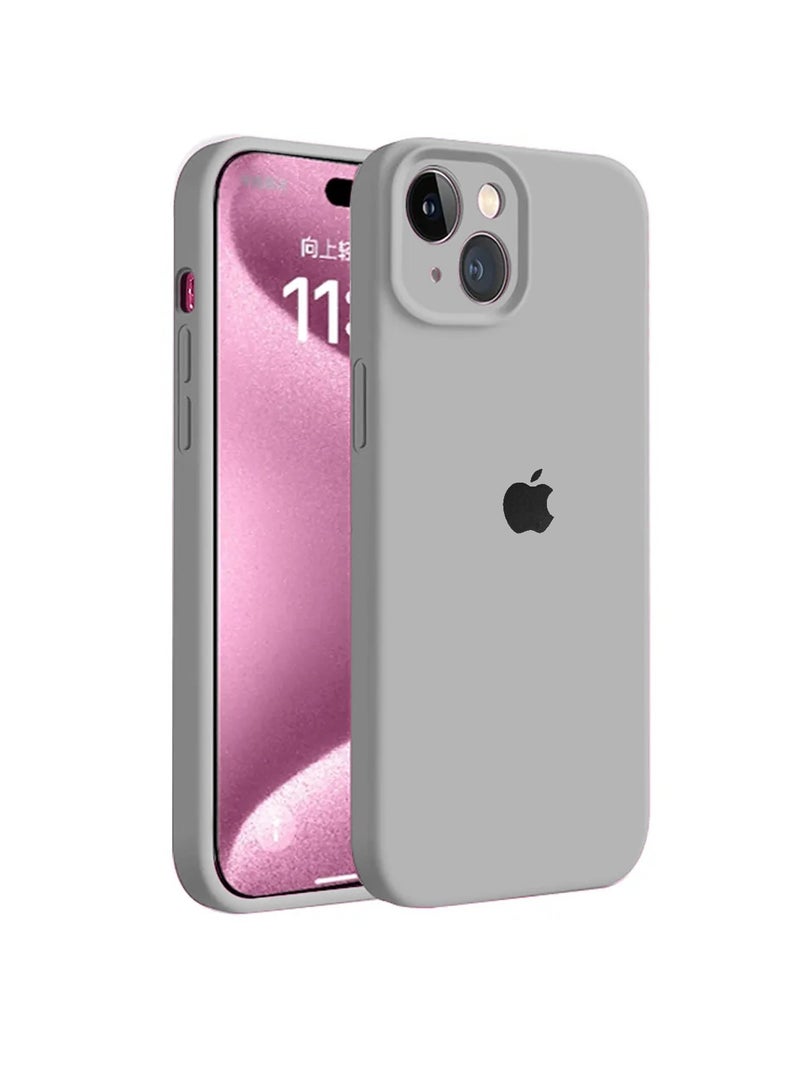 Wtech Premium Soft Liquid Silicone Case Cover For Apple iPhone 15 2023 Grey - Image 1