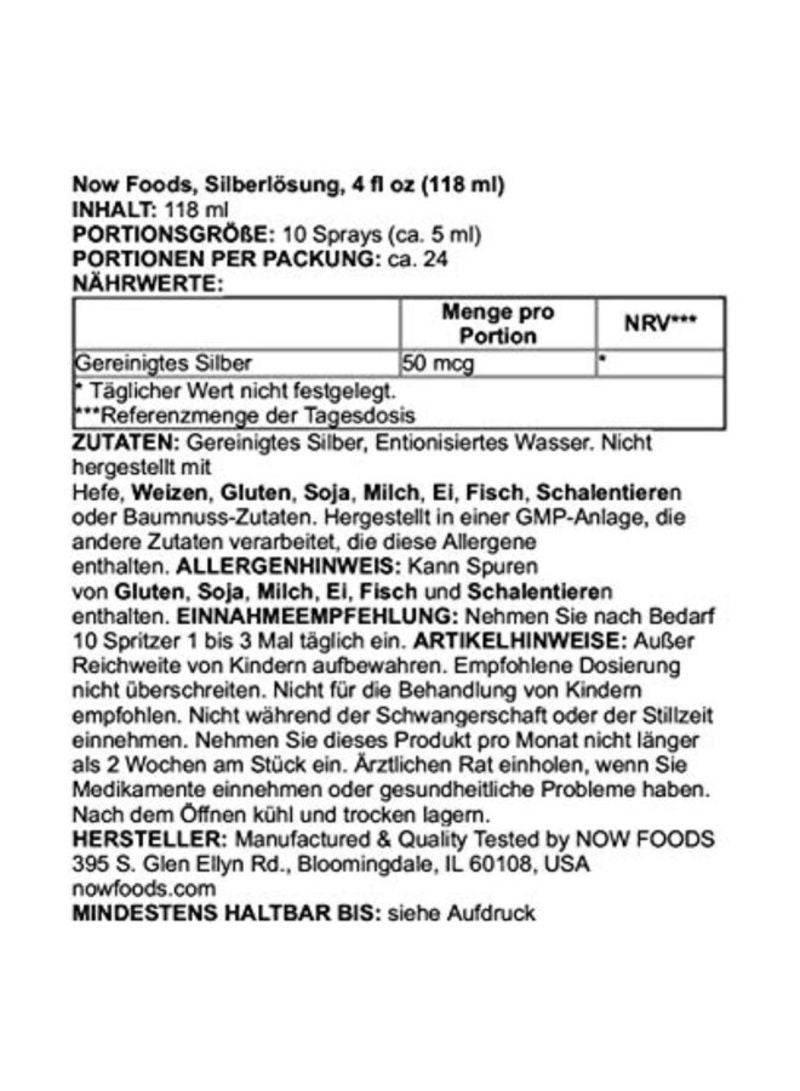 Now Foods Silver Sol 10PPM Patented Supplement - Image 2