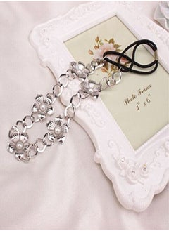 Yueton 2Pcs Gold And Silver Pearl Flower Elastic Headband Hair Band Women Hair Jewelry Accessories  - Image 5