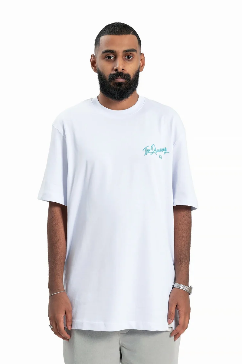 Wecre8 Men's White Dreaming T-shirt By WECRE8