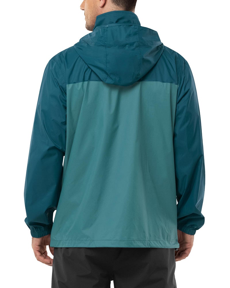 Outdoor Ventures Men's Rain Jacket Waterproof Lightweight Packable Rain Shell Raincoat with Hood for Golf Hiking Travel - Image 2